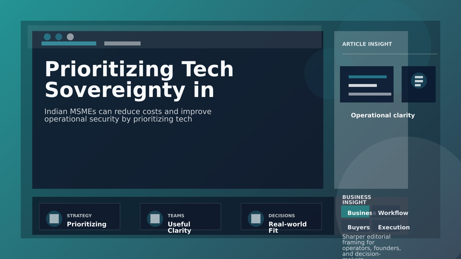 Why Indian MSMEs Should Focus on Tech Sovereignty Instead of Chasing Expensive GPUs