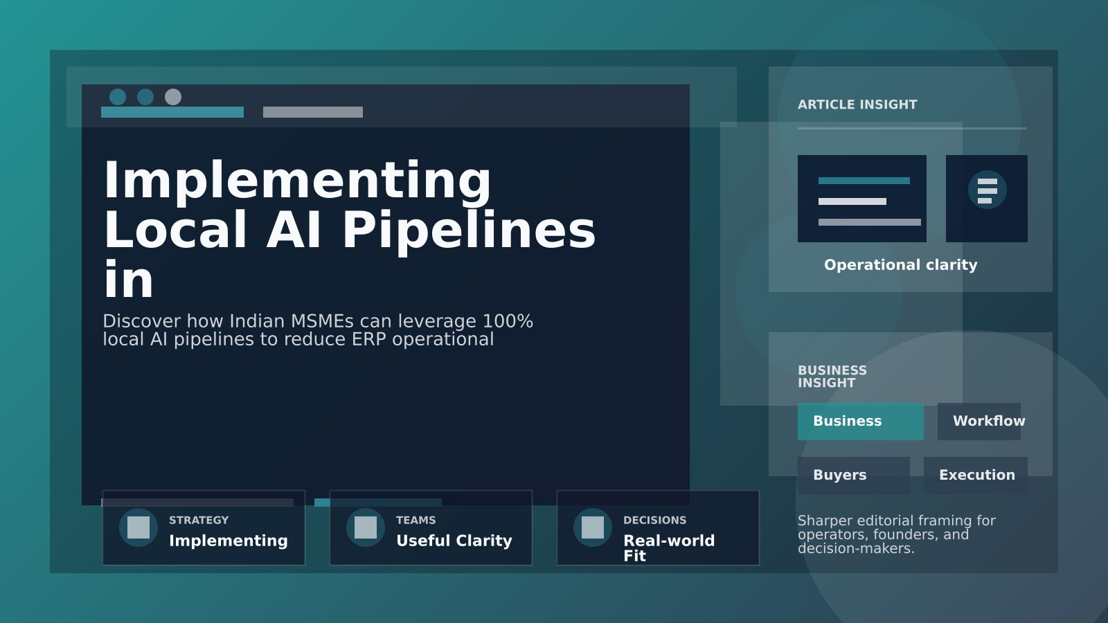 Why Indian MSMEs Should Consider Local AI Pipelines to Optimize ERP Costs and Data Security